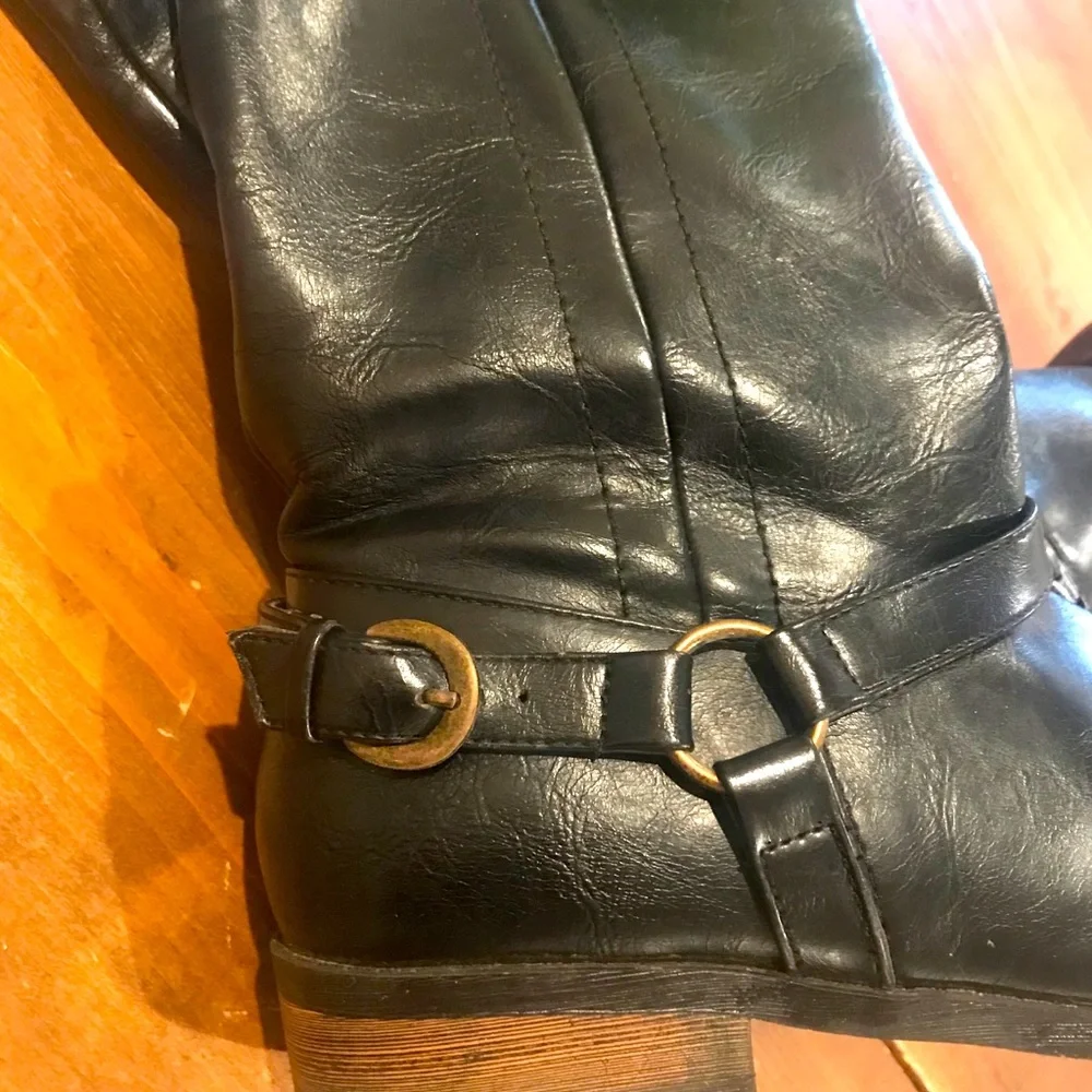 Vintage Faux Leather Riding Boots - Picture 3 of 8